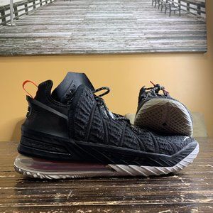 Nike LeBron 18 Bred Shoes CQ9283-001 Black White Red Sneaker Mens Size 10